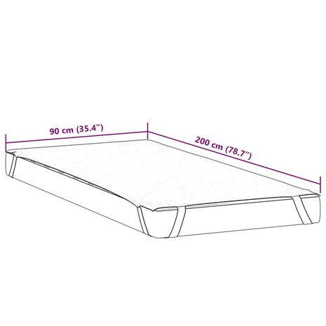 Matrasbeschermer waterdicht 90x200 cm wit 6