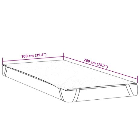 Matrasbeschermer waterdicht 100x200 cm wit 7