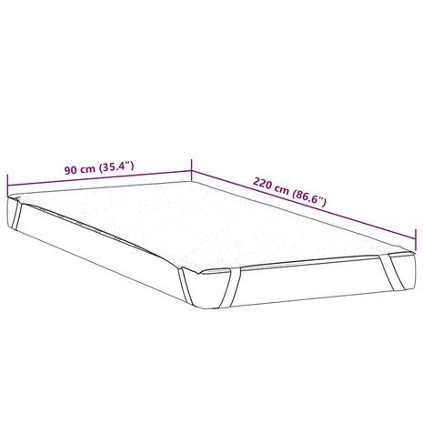 Matrasbeschermer waterdicht 90x220 cm wit 7