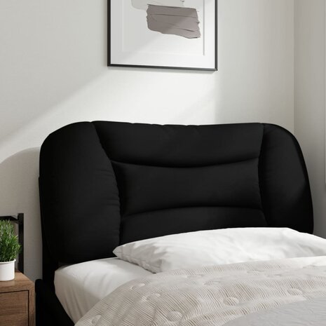 Hoofdbordkussen 80 cm stof zwart 3