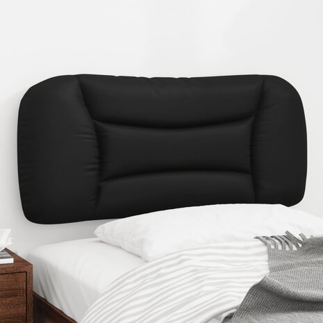 Hoofdbordkussen 80 cm kunstleer zwart 1