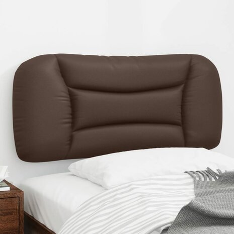 Hoofdbordkussen 80 cm kunstleer bruin 1