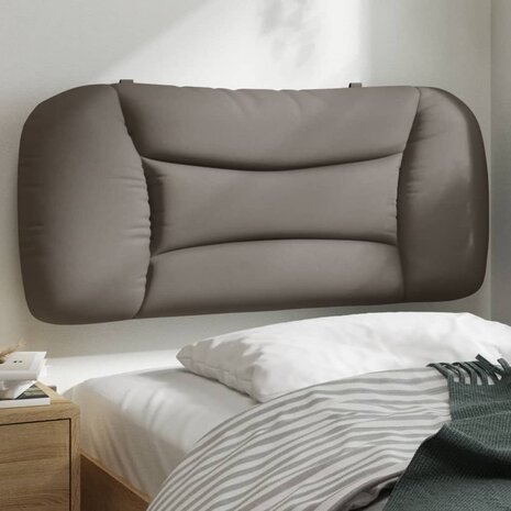 Hoofdbordkussen 90 cm stof taupe 1