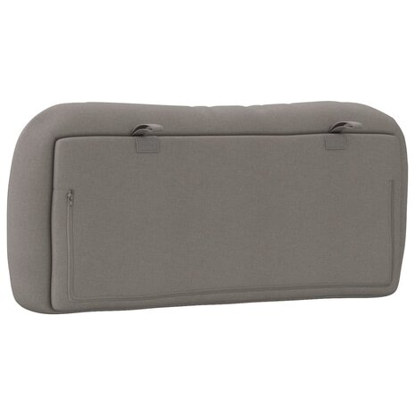 Hoofdbordkussen 90 cm stof taupe 7