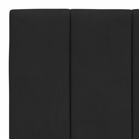 Hoofdbordkussen 100 cm fluweel zwart 8