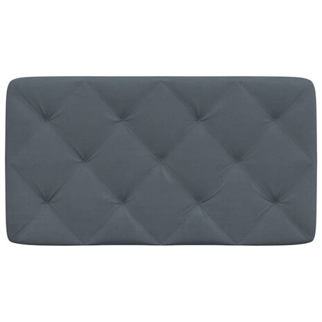 Hoofdbordkussen 90 cm fluweel donkergrijs 5
