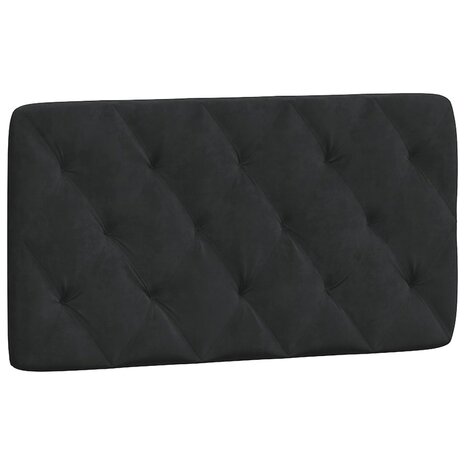 Hoofdbordkussen 100 cm fluweel zwart 2