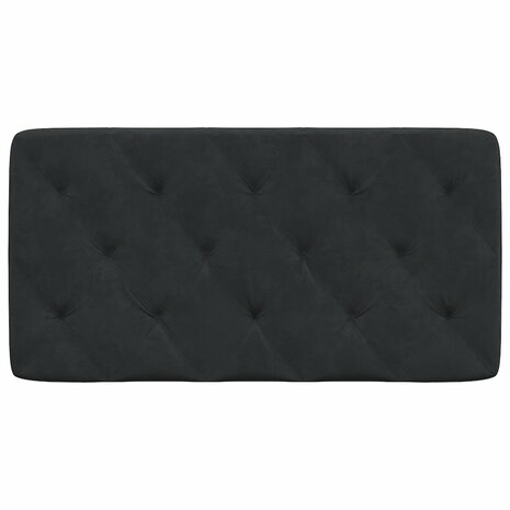 Hoofdbordkussen 100 cm fluweel zwart 5