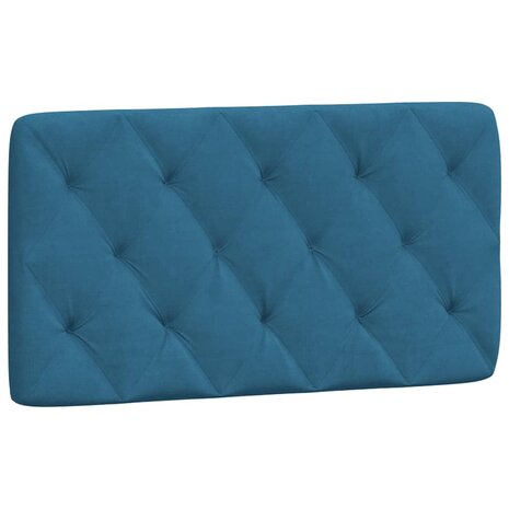 Hoofdbordkussen 100 cm fluweel blauw 2