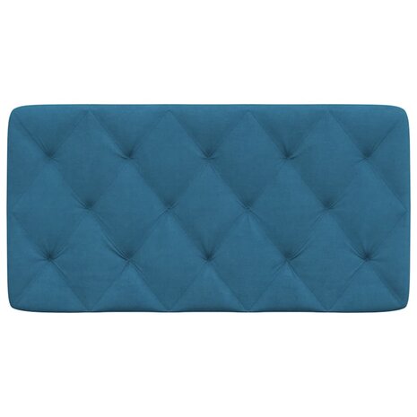 Hoofdbordkussen 100 cm fluweel blauw 5