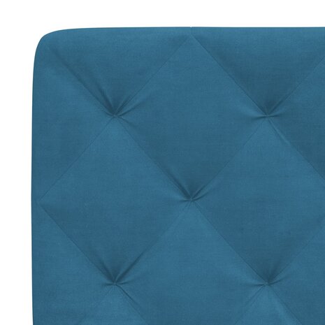 Hoofdbordkussen 100 cm fluweel blauw 8
