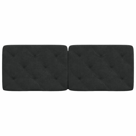 Hoofdbordkussen 120 cm fluweel zwart 5