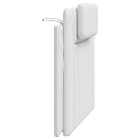 Hoofdbordkussen 100 cm kunstleer wit 6