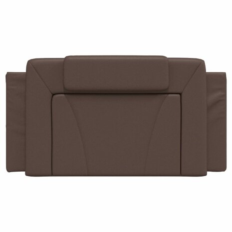 Hoofdbordkussen 100 cm kunstleer bruin 5