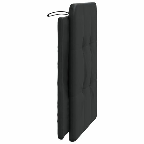Hoofdbordkussen 90 cm kunstleer zwart 5