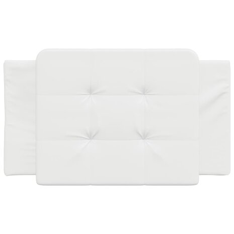 Hoofdbordkussen 90 cm kunstleer wit 4