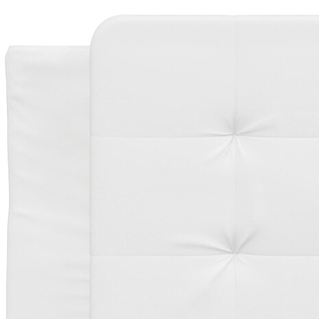 Hoofdbordkussen 90 cm kunstleer wit 7