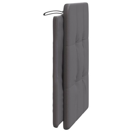 Hoofdbordkussen 90 cm kunstleer grijs 5