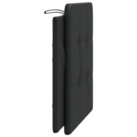 Hoofdbordkussen 100 cm kunstleer zwart 5