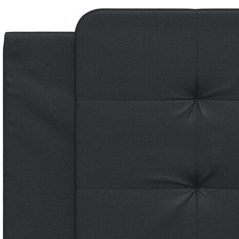 Hoofdbordkussen 100 cm kunstleer zwart 7
