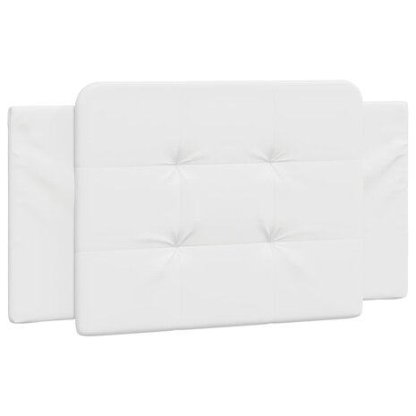 Hoofdbordkussen 100 cm kunstleer wit 2