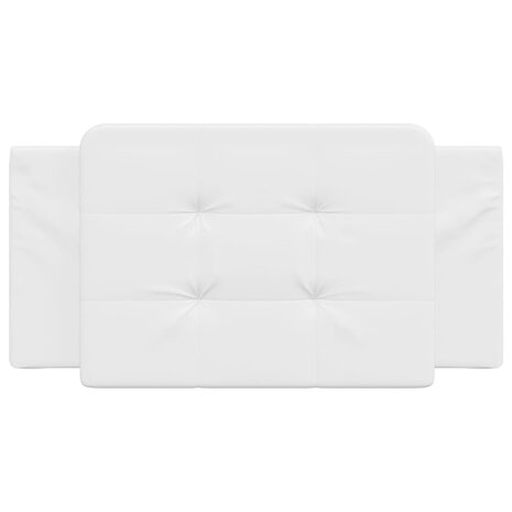 Hoofdbordkussen 100 cm kunstleer wit 4