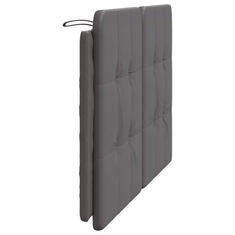 Hoofdbordkussen 120 cm kunstleer grijs 5