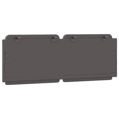 Hoofdbordkussen 120 cm kunstleer grijs 6