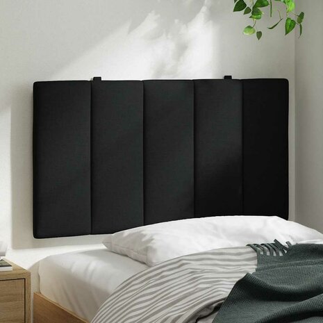 Hoofdbordkussen 80 cm stof zwart 3