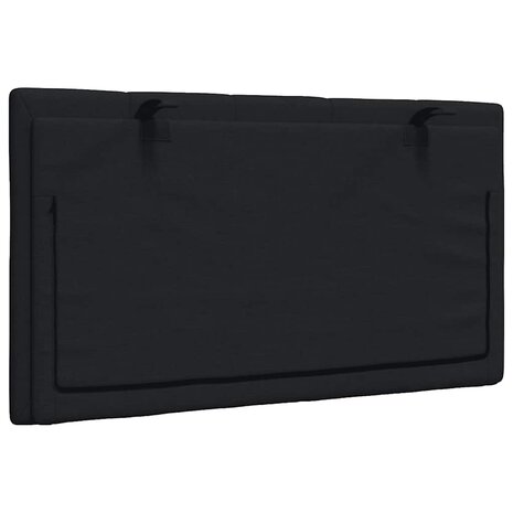 Hoofdbordkussen 90 cm stof zwart 5