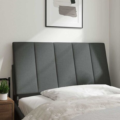 Hoofdbordkussen 100 cm stof donkergrijs 2