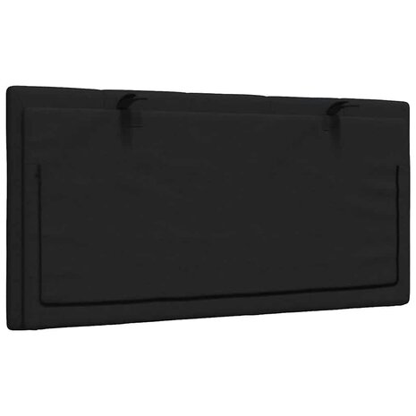 Hoofdbordkussen 100 cm stof zwart 6