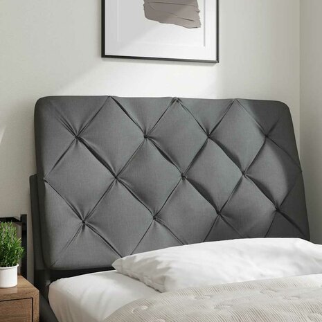 Hoofdbordkussen 80 cm stof donkergrijs 2