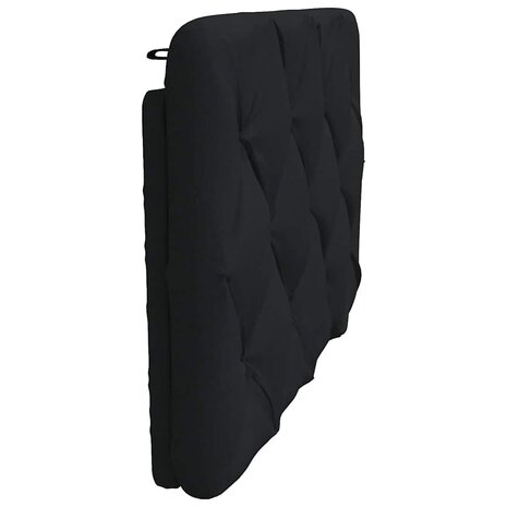 Hoofdbordkussen 80 cm stof zwart 5