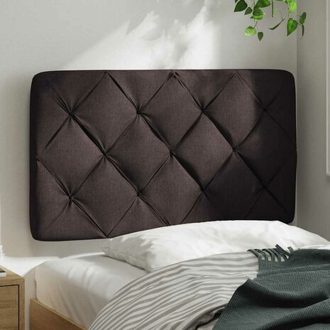 Hoofdbordkussen 80 cm stof donkerbruin 3