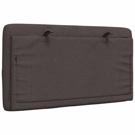 Hoofdbordkussen 80 cm stof donkerbruin 6