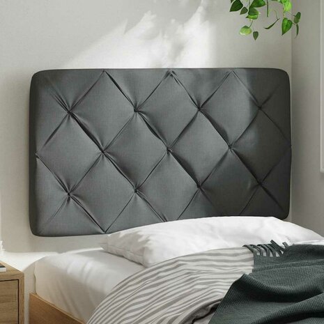 Hoofdbordkussen 90 cm stof donkergrijs 3