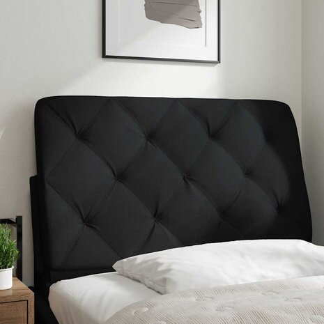 Hoofdbordkussen 90 cm stof zwart 2