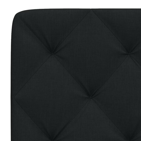 Hoofdbordkussen 90 cm stof zwart 7