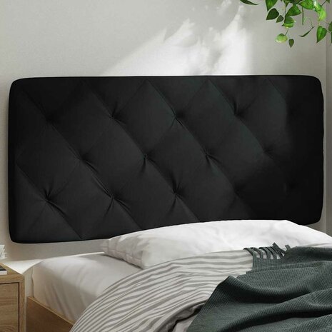 Hoofdbordkussen 100 cm stof zwart 3