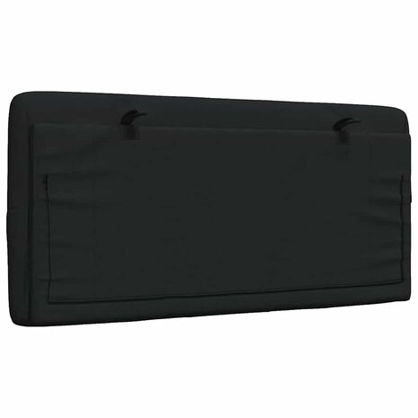 Hoofdbordkussen 100 cm stof zwart 6