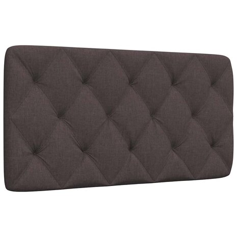Hoofdbordkussen 100 cm stof donkerbruin 1