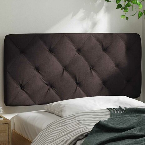 Hoofdbordkussen 100 cm stof donkerbruin 3