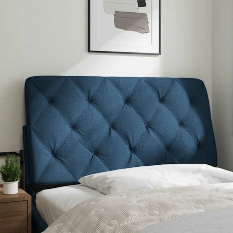 Hoofdbordkussen 100 cm stof blauw 2