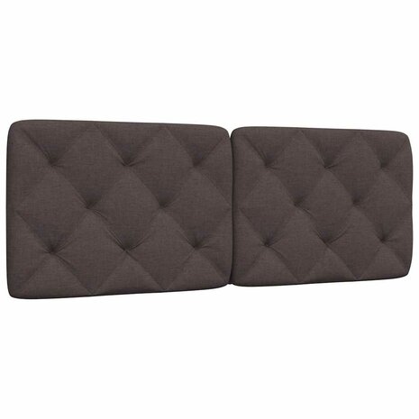 Hoofdbordkussen 120 cm stof donkerbruin 1