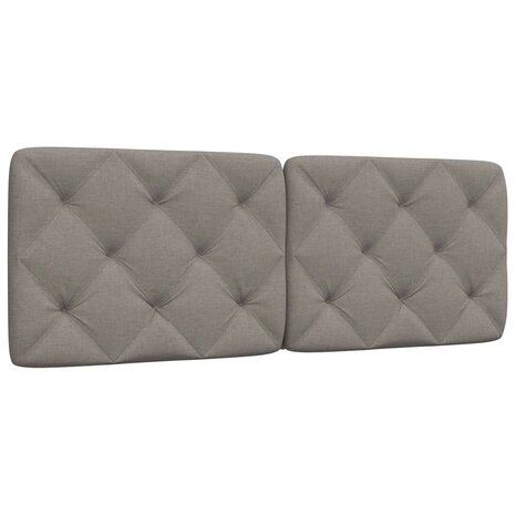 Hoofdbordkussen 120 cm stof taupe 1
