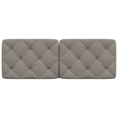 Hoofdbordkussen 120 cm stof taupe 4