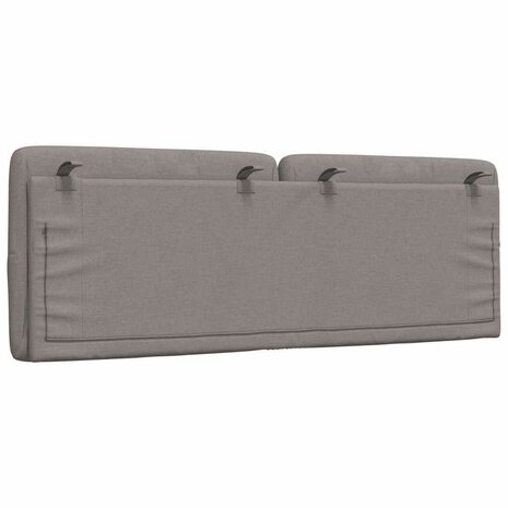Hoofdbordkussen 120 cm stof taupe 6