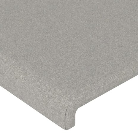 Hoofdbord 80x5x78/88 cm stof lichtgrijs 4