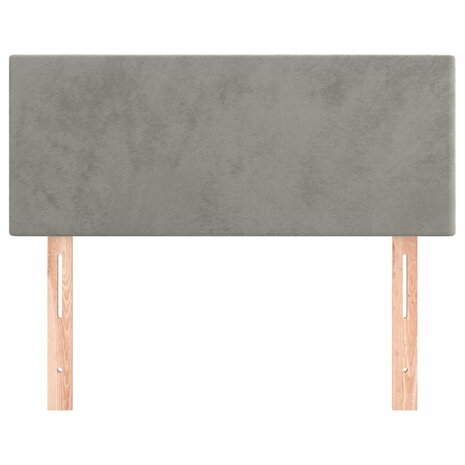 Hoofdbord 80x5x78/88 cm fluweel lichtgrijs 3